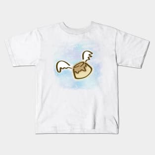 Flying flan white Kids T-Shirt